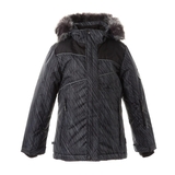 Куртка зимова Huppa Nortony 1, р.116, темно-сірий з принтом/чорний (17440130-12718-116) - Pampik