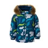 Куртка зимняя Huppa Virgo, р.92, бирюзово-зеленый с принтом (17210030-13266-092) - Pampik