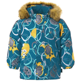 Куртка зимняя Huppa Vesa 1, р.86, бирюзовый с принтом (18570120-23266-086) - Pampik