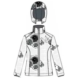 Куртка зимняя Huppa Mariann, р.128, серый с принтом (18410030-01048-128) - Pampik