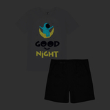 Піжама, що світиться Garnamama Neon PG Summer 140 Білий Чорний (979020.9877340) - Pampik - 3