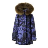 Пальто зимнее Huppa Vivian 1, р.122, фиолетовый с узором (12490120-34483-122) - Pampik