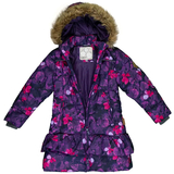 Пальто зимнее Huppa Whitney, р.128, фиолетовый с принтом (12460030-81653-128) - Pampik - 3