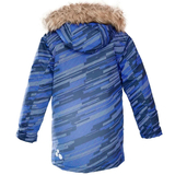 Куртка-парка зимова Huppa Roman 2, р.128, синій з принтом (12380230-32186-122) - Pampik - 2