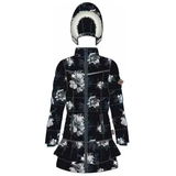 Пальто зимнее Huppa Whitney, р.116, черный с принтом (12460030-04209-116) - Pampik