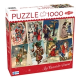 Пазл Tactic Винтажные Рождественские открытки, 1000 элементов (59223) - Pampik