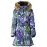 Пальто зимнее Huppa Yacaranda, р.116, фиолетовый с принтом (12030030-34583-116) - Pampik
