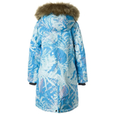 Куртка-парка зимова Huppa Mona 2, р.122, блактиний з принтом (12200230-34260-122) - Pampik - 3