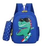 Дитячий рюкзак Evo-Kids Small Dino Skate Blue, синій (2418-24 Blue Dino Skate) - Pampik