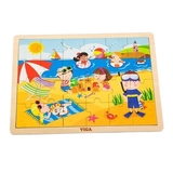 Деревянный пазл Viga Toys Времена года: Лето, 24 элемента (51270) - Pampik