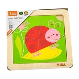 Дерев'яний міні-пазл Viga Toys Жук Сонечко, 4 елементи (50140) - Pampik