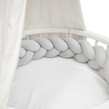 Бампер-косичка Twins Ego 3-прядна, велюр, 120 см, сірий (2020-K3-120E-10) - Pampik - 6