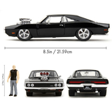 Машина металлическая Jada Форсаж Додж Чарджер (1970) с фигуркой Доменика Торетто, 1:24, черный (9335907314R00) - Pampik - 4