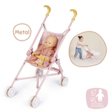 Коляска-тростинка для ляльок Smoby Baby Nurse. Терракотова пудра, 51х25х57 см (7600220408) - Pampik - 3