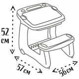 Парта-дошка Smoby Магічна, 56х57х52 см, синій (420224) - Pampik - 4