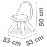 Дитячий стілець зі спинкою Smoby, 33х33х50 см, 18+ міс., блакитно-сірий (880116) - Pampik - 2