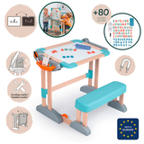 Парта-трансформер 2в1 Smoby деревянная раскладная с мольбертом-доской (420304) - Pampik - 2