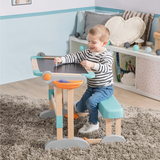 Парта-трансформер 2в1 Smoby деревянная раскладная с мольбертом-доской (420304) - Pampik - 7