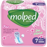 Гігієнічні прокладки Molped Ultra Night Deo Floral, 7 шт. - Pampik