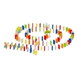 Динамический конструктор Viga Toys Деревянное домино, 116 элементов (51620) - Pampik