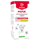 Електрофумігатор Vaco Max, з рідиною, 30 ночей + 10 ночей, додатково, 30 мл - Pampik - 3