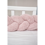 Бампер-косичка Twins Teddy, 3-х прядна, 120 см, рожевий (2020-K3T120-24) - Pampik - 2