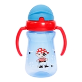 Поильник-непроливайка Lindo с силиконовой трубочкой, 6+ мес., 180 мл, синий (LI 733 син) - Pampik