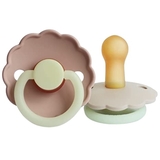 Пустышка латексная Frigg Daisy Night Blush Night, круглая, size 1, 0-6 мес., пудровый (000585) - Pampik