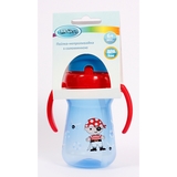 Поильник-непроливайка Lindo с силиконовой трубочкой, 6+ мес., 180 мл, синий (LI 733 син) - Pampik - 3