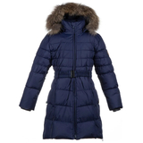 Пальто-пуховик Huppa Yasmine, р.S, темно-синий (12020055-70086-00S) - Pampik