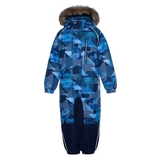 Дитячий зимовий комбінезон Huppa Fenno, р.110, темно-синій з принтом (36240030-92586-110) - Pampik