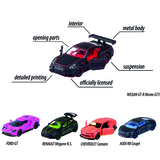 Набір металевих машинок Majorette Яскравий гонщик, з неоновими елементами, 7,5 см, 5 шт. (2053179) - Pampik - 3