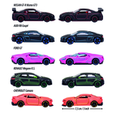 Набір металевих машинок Majorette Яскравий гонщик, з неоновими елементами, 7,5 см, 5 шт. (2053179) - Pampik - 2