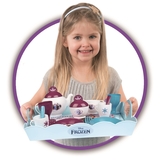 Сервірувальний візочок Smoby Frozen 2 з підносом та чайним сервізом, 17 елементів (310517) - Pampik - 5