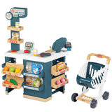 Інтерактивний супермаркет Smoby з візком, звуком та світлом, 42 аксесуари (350239) - Pampik