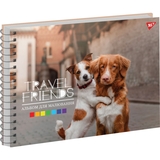 Альбом для малювання Yes Travel Friends A4, спіраль, 30 аркушів, в асортименті (130571) - Pampik