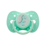 Пустышка силиконовая симметричная Akuku Динозавры, 6+ мес., зеленый (A0588) - Pampik