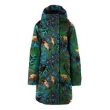 Пальто демісезонне Huppa Suule 1, р.128, зелений з принтом (12690104-44097-128) - Pampik