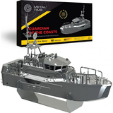 Колекційна модель-конструктор Metal Time Guardian of the Coasts Катер берегової охорони механічний (MT018) - Pampik - 7