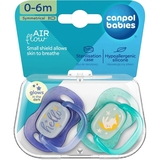 Силіконова симетрична пустушка Canpol Babies NightGlow, 0-6 міс., синій (34/942_blu) - Pampik