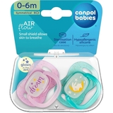 Силіконова симетрична пустушка Canpol Babies NightGlow, 0-6 міс., рожевий (34/942_pin) - Pampik