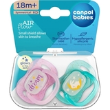 Силіконова симетрична пустушка Canpol Babies NightGlow, 18+ міс., рожевий (34/944_pin) - Pampik