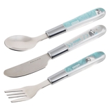 Набір столових приборів Canpol babies Exotic Animals нержавіюча сталь, синій (9/477_blu2) - Pampik - 2