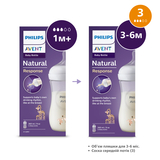 Пляшечка для годування Philips Avent Natural Природний потік Жирафа, 260 мл (SCY903/66) - Pampik - 7