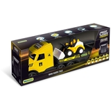 Игровой набор Wader Magic Truck Technic Эвакуатор с бульдозером, желтый (36431) - Pampik - 2