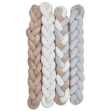 Бампер-косичка Twins 3-х прядна, велюр, 240 см, бежевий (2020-K3-240-02) - Pampik - 6