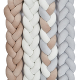 Бампер-косичка Twins 3-х прядна, велюр, 240 см, бежевий (2020-K3-240-02) - Pampik - 5