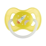 Пустушка латексна Canpol babies Space кругла, 0-6 місяців, жовтий (23/221_yel_new) - Pampik