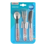 Набір столових приборів Canpol babies Exotic Animals нержавіюча сталь, рожевий (9/477_pin2) - Pampik - 3