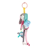 Іграшка м'яка Canpol babies Довгі вушка з дзеркалом і брязкальцем, рожевий (68/061_pin) - Pampik - 2